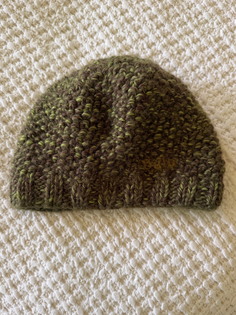 Chunky Olive Green Knit Beanie for Women